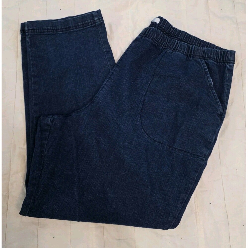 Croft & Barrow  Women's Plus Size Pull On Elastic Waist Blue Jean's 26W